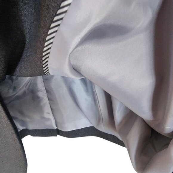 Calvin Klein Women's Blazer Jacket 14 Gray 2-Button Business Workwear Career - Picture 9 of 9